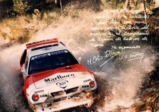 Juan Carlos-Oñoro-Manuel Ortiz-Tallo (Lancia Delta S4). Campeones de España de Rallyes de Tierra de 1987